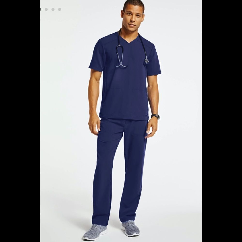 Jaanuu Classic navy blue Straight-Leg Scrub pants sz 2XL
